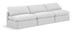 Indulge - Linen 3 Piece Modular Armless Sofa - White