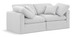 Indulge - Linen 2 Piece Modular Sofa - White