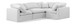 Indulge - Linen 4 Piece Modular Corner Sectional - White