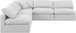 Indulge - Linen 5 Piece Modular Corner Armless Sectional - White