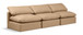 Indulge - Faux Leather 3 Piece Modular Armless Sofa - Tan