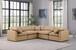 Indulge - Faux Leather 5 Piece Modular Corner Sectional - Tan