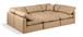 Indulge - Faux Leather 6 Piece Modular Sectional - Tan