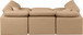 Indulge - Faux Leather 6 Piece Modular Sectional - Tan