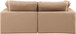 Comfy - Faux Leather Modular Sofa 2 Pieces - Tan