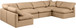 Indulge - Faux Leather 6 Piece Modular U-Shaped Sectional - Tan