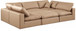 Comfy - 6 Piece Faux Leather Sectional - Tan