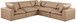 Comfy - 5 Piece Faux Leather Modular Corner Sectional - Tan