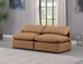 Indulge - Faux Leather 2 Seat Modular Armless Sofa