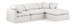 Indulge - Faux Leather 4 Piece Modular Sectional With Chaise
