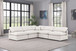 Indulge - Faux Leather 5 Piece Modular Corner Armless Sectional