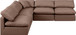 Indulge - Faux Leather 5 Piece Modular Corner Armless Sectional