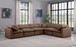 Indulge - Faux Leather 6 Piece Modular Corner Sectional