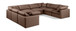Indulge - Faux Leather 8 Piece Modular Sectional