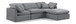 Indulge - Velvet 4 Piece Modular Sectional With Chaise
