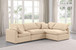 Indulge - Velvet 4 Piece Modular Sectional