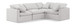 Indulge - Velvet 4 Piece Modular Corner Sectional