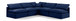 Indulge - Velvet 5 Piece Modular Corner Armless Sectional