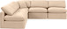 Indulge - Velvet 5 Piece Modular Corner Armless Sectional