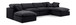 Indulge - Velvet 6 Piece Modular Double Chaise Sectional