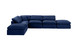 Indulge - Velvet 6 Piece Modular Armless Sectional