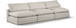 Comfy - Linen Modular Armless Sofa 3 Seats