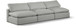 Comfy - Linen Modular Armless Sofa 3 Seats