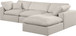 Comfy - 4 Piece Linen Fabric Modular Sectional With Chaise