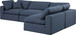 Comfy - 4 Piece Linen Fabric Modular Armless Sectional