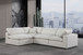 Comfy - 4 Piece Linen Fabric Modular Armless Sectional
