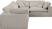Comfy - 4 Piece Linen Fabric Modular Sectional
