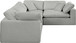 Comfy - 4 Piece Linen Fabric Modular Sectional