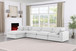 Comfy - 5 Piece Linen Modular Sectional With Chaise