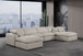 Comfy - 6 Piece Linen Modular Double Chaise Sectional