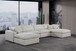 Comfy - 6 Piece Linen Modular Double Chaise Sectional