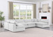 Comfy - 6 Piece Linen Modular Armless Sectional