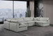 Comfy - 6 Piece Linen Modular Armless Sectional