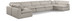 Comfy - 7 Piece Linen Modular Armless Sectional