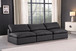 Comfy - Faux Leather Modular Armless Sofa 3 Seats