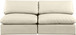 Comfy - Faux Leather Modular Armless Sofa 2 Seats