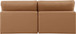 Comfy - Faux Leather Modular Armless Sofa 2 Seats