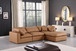 Comfy - 4 Piece Faux Leather Modular Sectional With Chaise