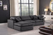 Comfy - 4 Piece Faux Leather Modular Sectional With Chaise