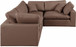 Comfy - 4 Piece Faux Leather Modular Sectional