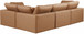 Comfy - 4 Piece Faux Leather Modular Sectional