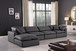 Comfy - 5 Piece Faux Leather Modular Sectional With Chaise