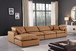 Comfy - 5 Piece Faux Leather Modular Sectional With Chaise