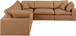 Comfy - 5 Piece Faux Leather Modular Corner Sectional