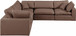 Comfy - 5 Piece Faux Leather Modular Corner Sectional