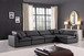 Comfy - 5 Piece Faux Leather Modular Sectional